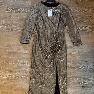 Alex Marie long sleeve sequin dress NWT